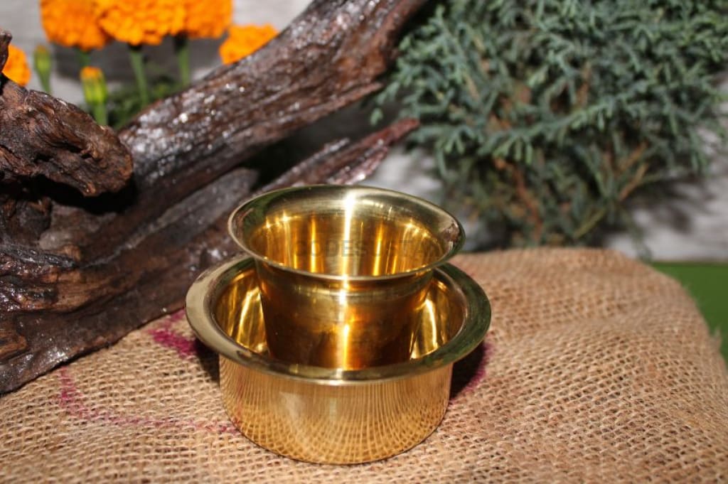 Ayās Brass | Pital Davara Filter Coffee - Tumbler Set - Codesustain