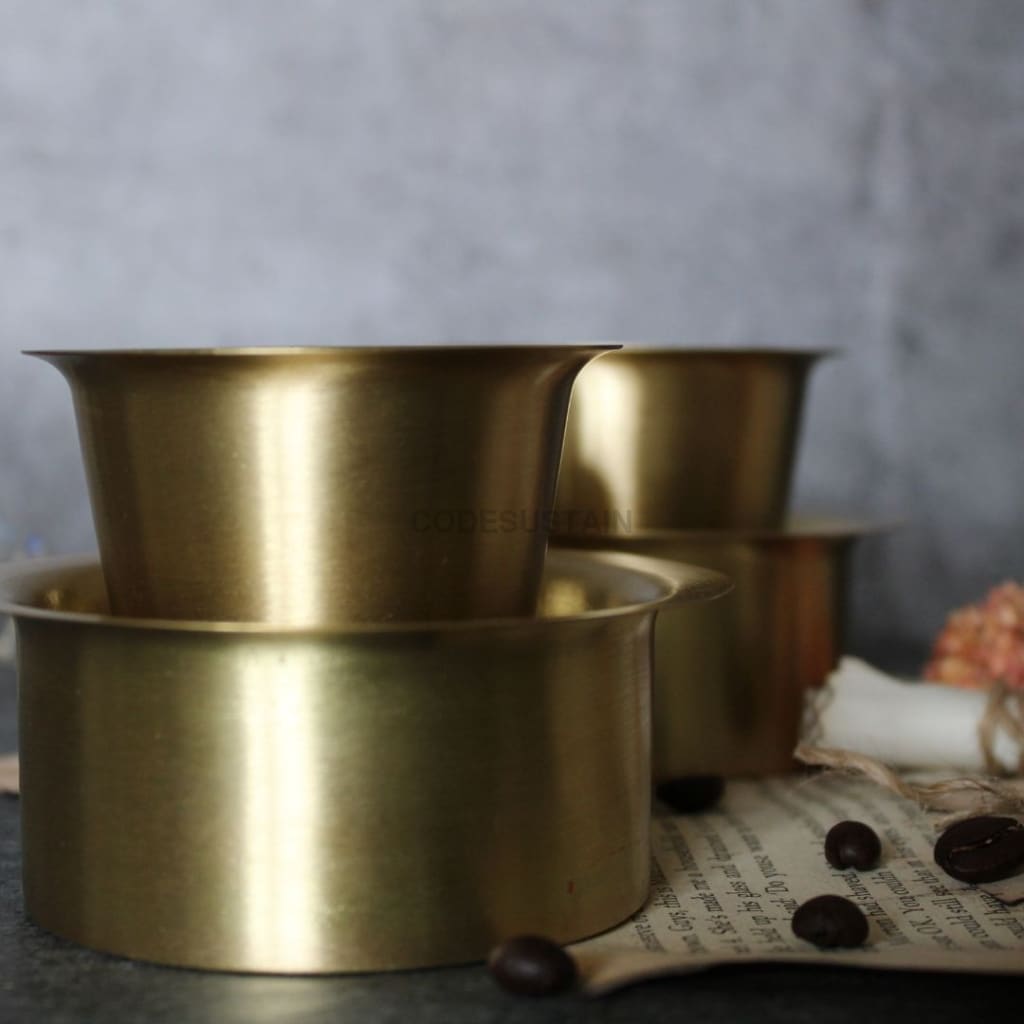 Ayās Brass | Pital Davara Filter Coffee - Tumbler Set - Codesustain