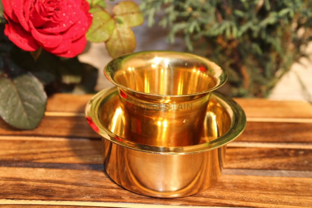 Ayās Brass | Pital Davara Filter Coffee - Tumbler Set - Codesustain