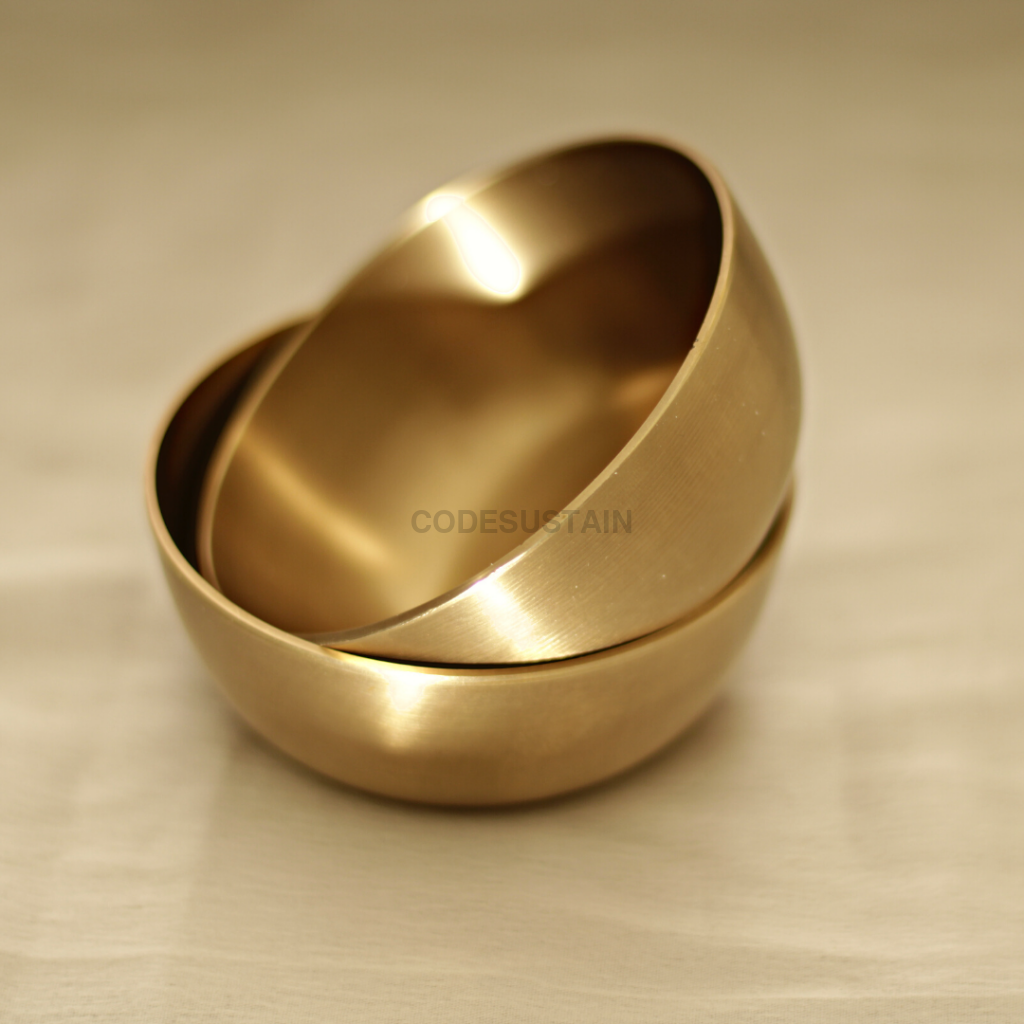 Antique Finish Pure Bronze | Kansa Katori - Set Of 2 Serveware