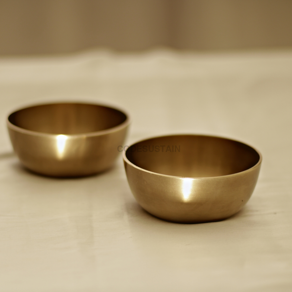 Antique Finish Pure Bronze | Kansa Katori - Set Of 2 Serveware