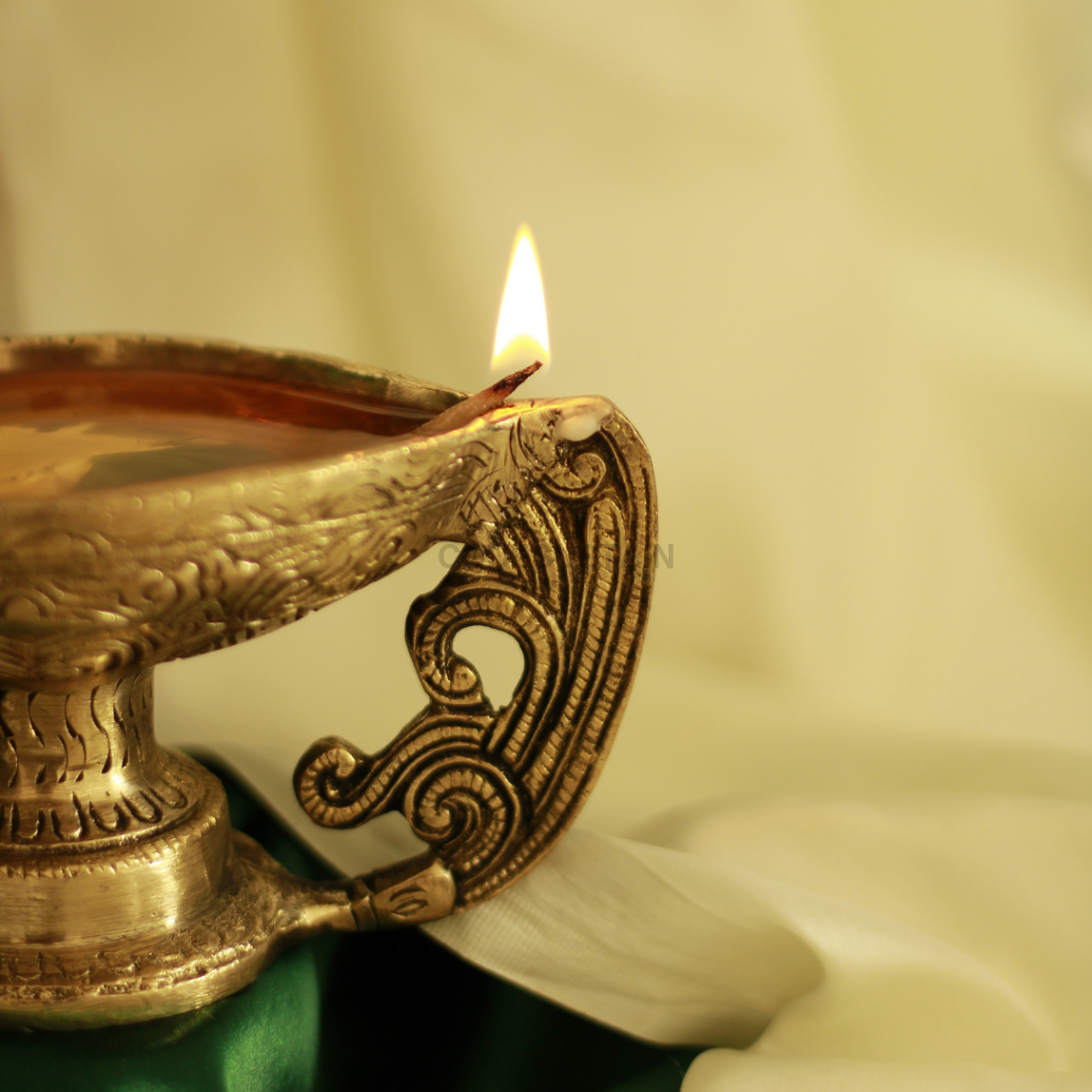 Antique Brass Large Deepam | Diya - 1.3 Kgs