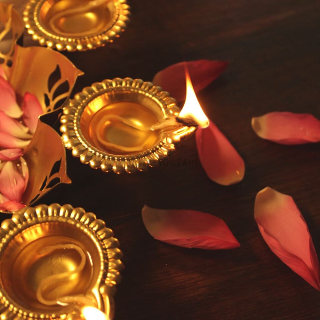 Lotus Urli With Tealight | Diya Holder