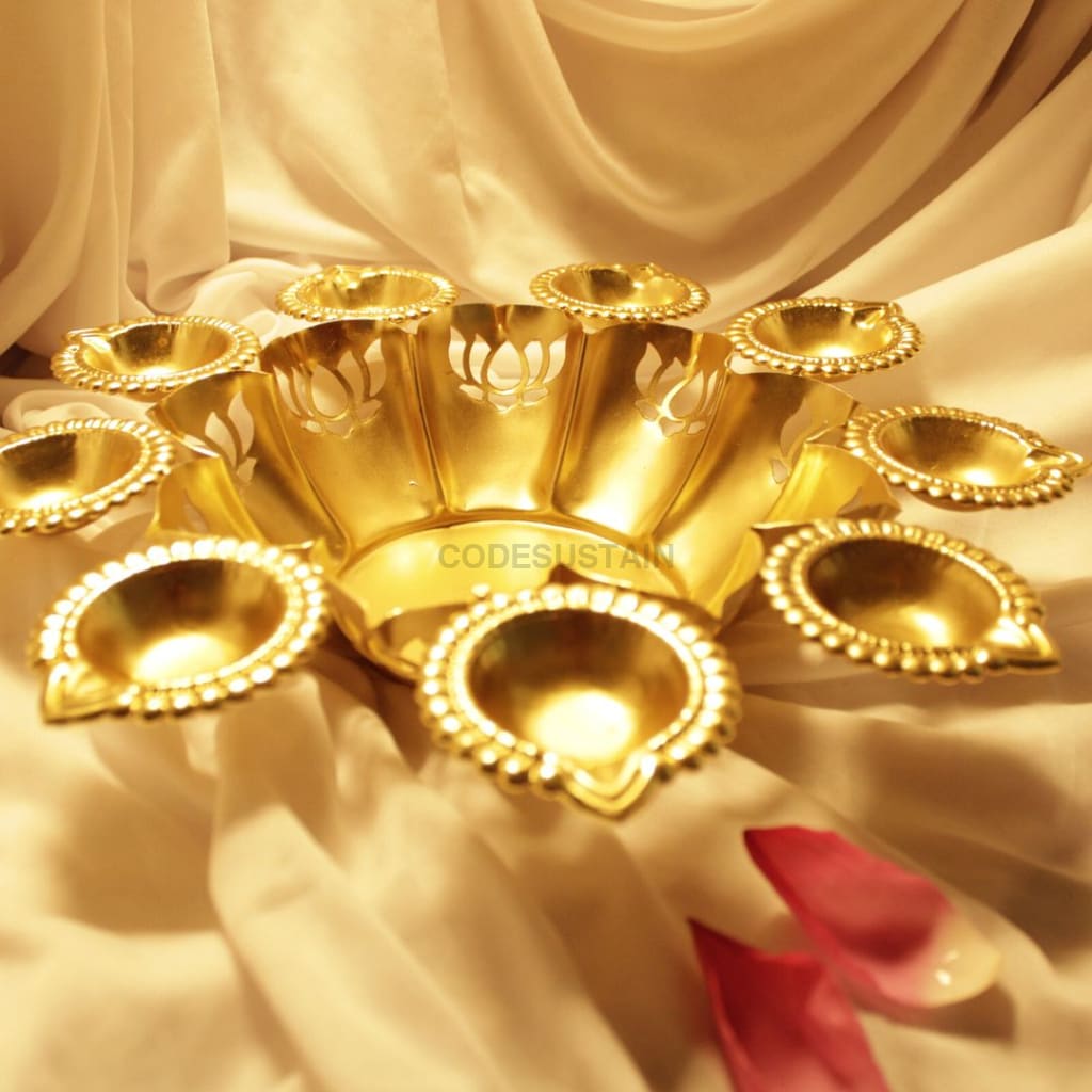 Lotus Urli With Tealight | Diya Holder