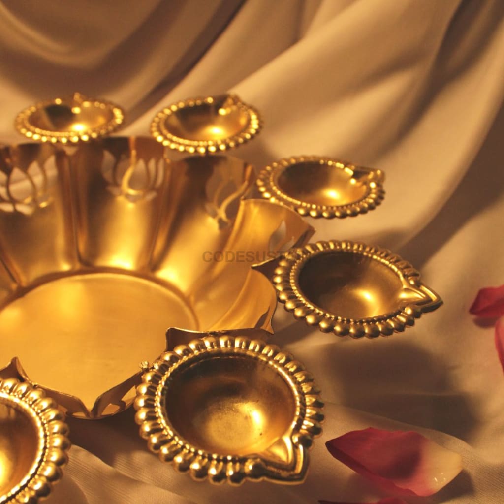 Lotus Urli With Tealight | Diya Holder