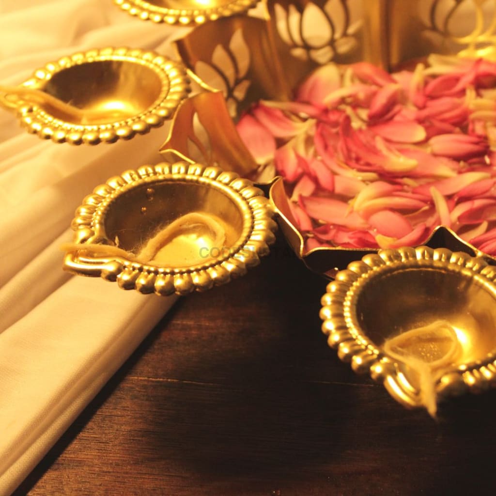 Lotus Urli With Tealight | Diya Holder