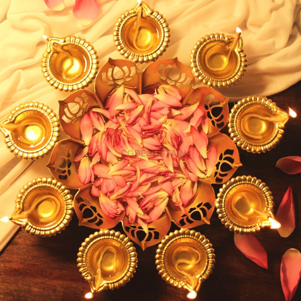 Lotus Urli With Tealight | Diya Holder