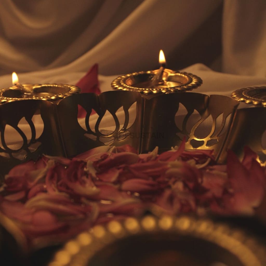 Lotus Urli With Tealight | Diya Holder