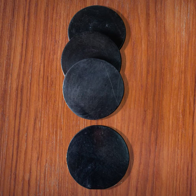 Longpi Black Pottery Coasters (Set of 4) - Codesustain