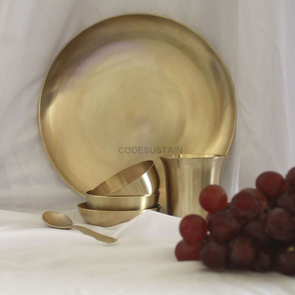 Contemporary Kansa Thali Set | Dinner 11 Inches