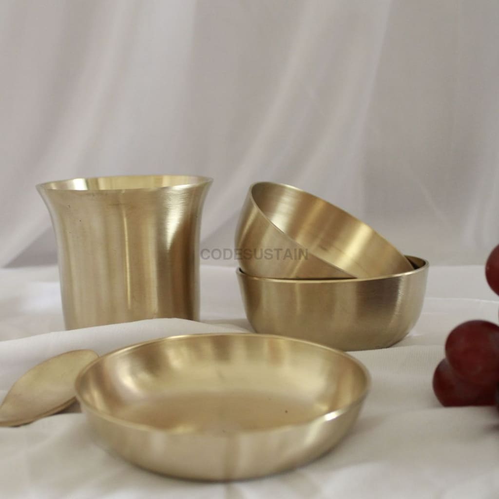 Contemporary Kansa Thali Set | Dinner 11 Inches