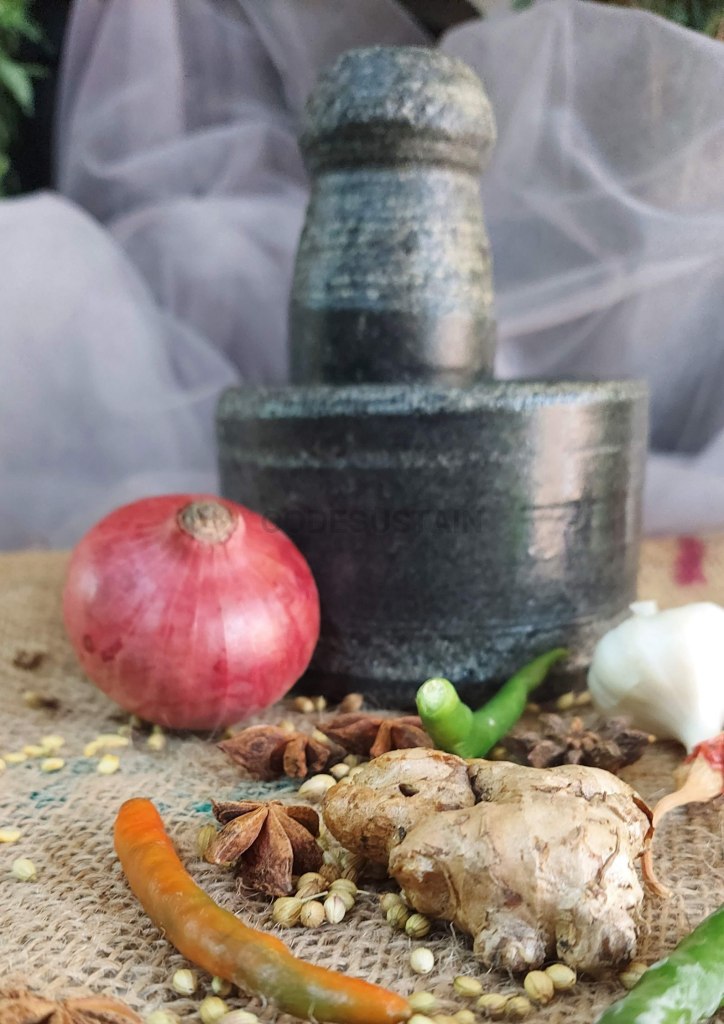 StoneLuxe Handmade Stone Mortar And Pestle - Codesustain