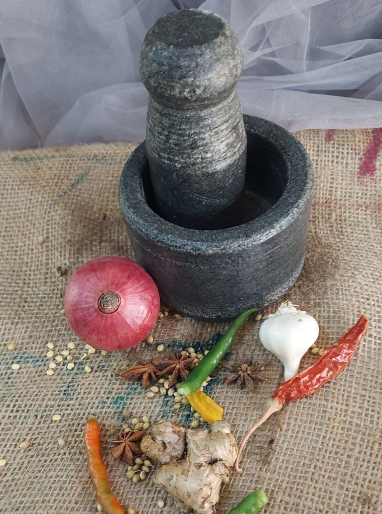 StoneLuxe Handmade Stone Mortar And Pestle - Codesustain