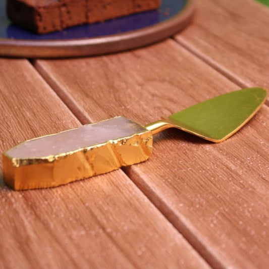StoneLuxe Rose Quartz Cake Server l Dessert Server - Codesustain