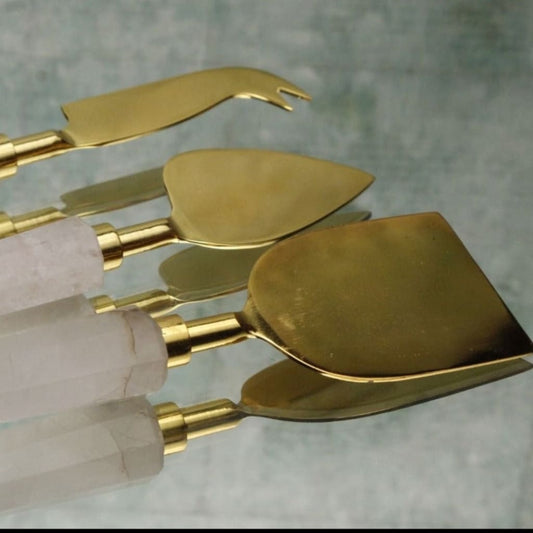 StoneLuxe White Quartz  Cheese Knife Set - Codesustain