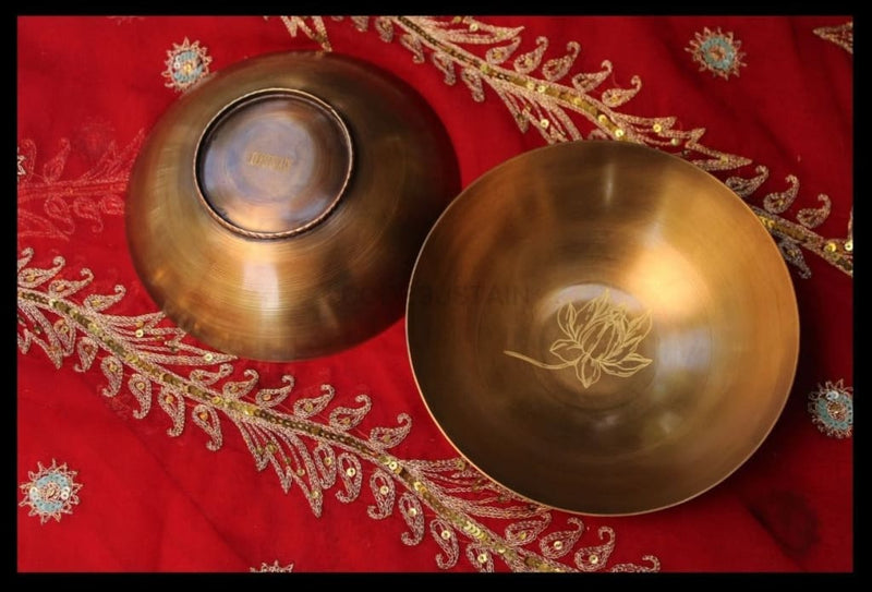Sudha Antique Brass Bowl | Fruit Bowl | Pasta Bowl | Serving Bowl - Codesustain