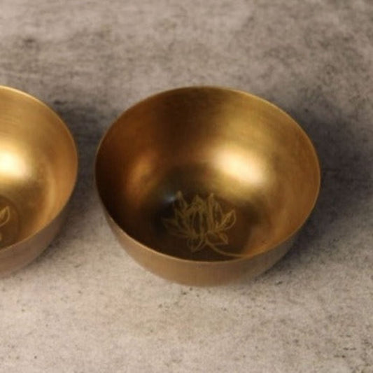 Sudha Antique Brass Katori | Set of 2 - Codesustain