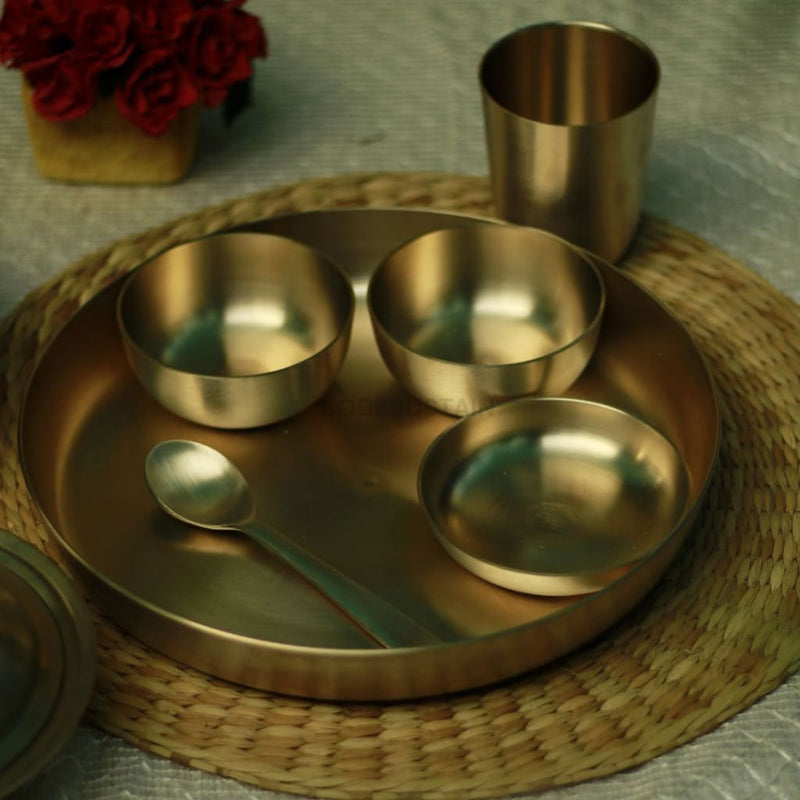 Traditional Kansa Thali Set | Bronze Serveware