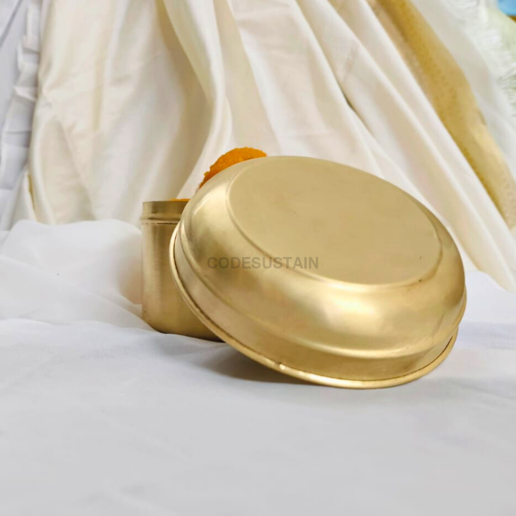Vintage Brass Cookie Jar | Cannister Set Of 2 Serveware