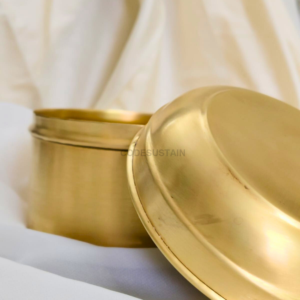 Vintage Brass Cookie Jar | Cannister Set Of 2 Serveware