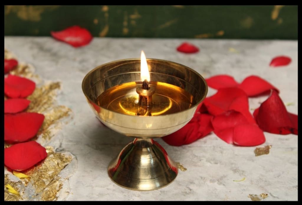 Vintage Brass Diyas | Golden Finish |Akand Diya - Codesustain