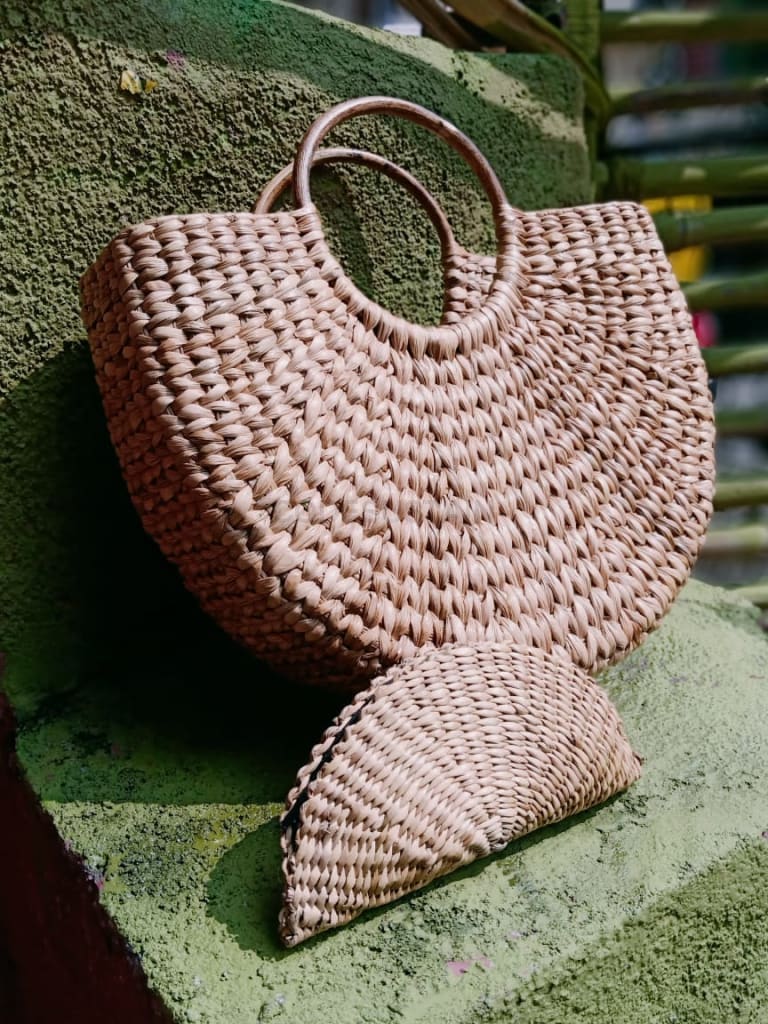 Handmade Kauna Grass Tote Bag – Punarnawa Soul of Artistry