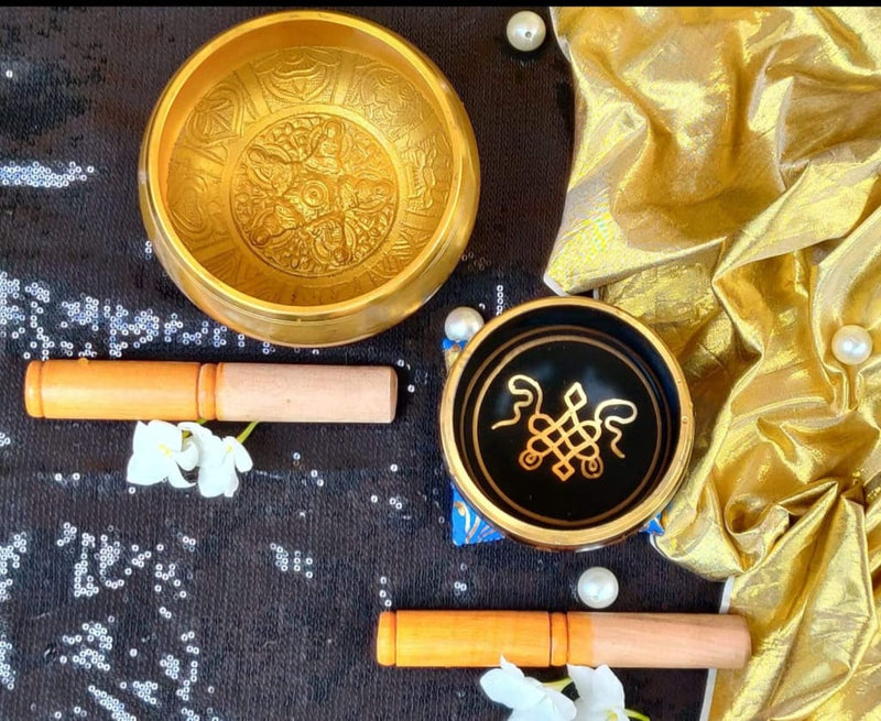 Limited Edition Buddhist Meditation Handcrafted Engraved Brass Singing Bowl - Codesustain