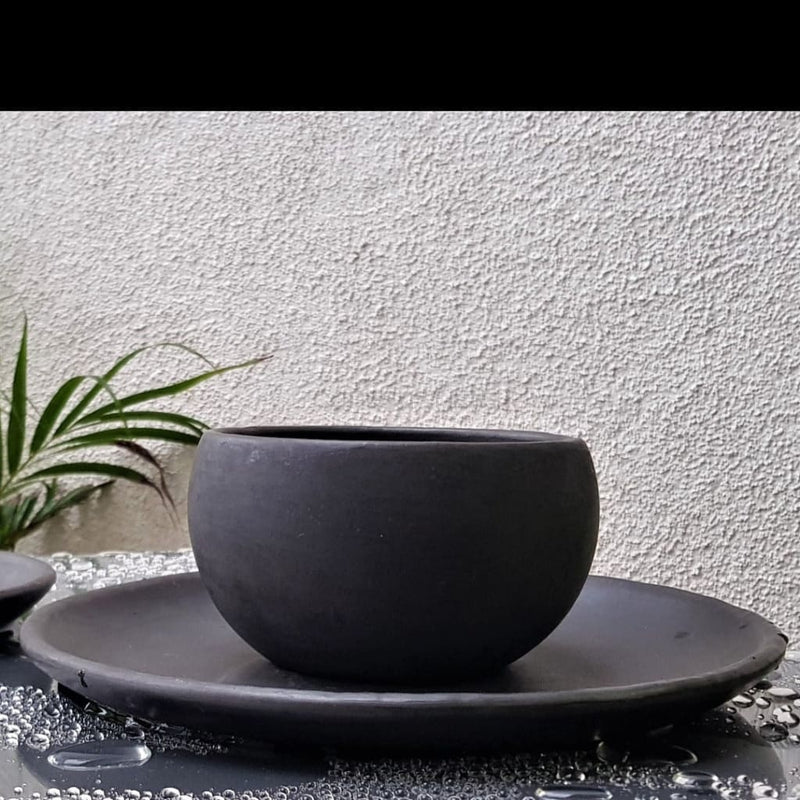 Longpi Black Pottery Bowl - 6 Inches - Codesustain