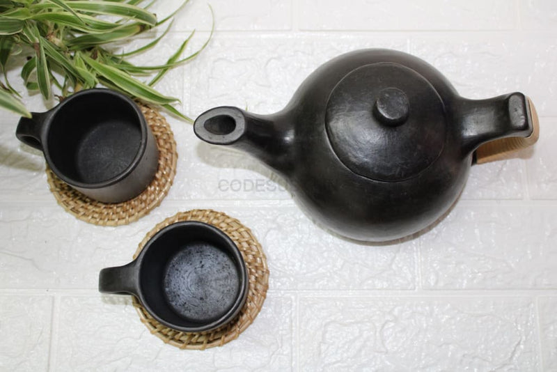 Longpi Black Pottery Tea Set - Codesustain