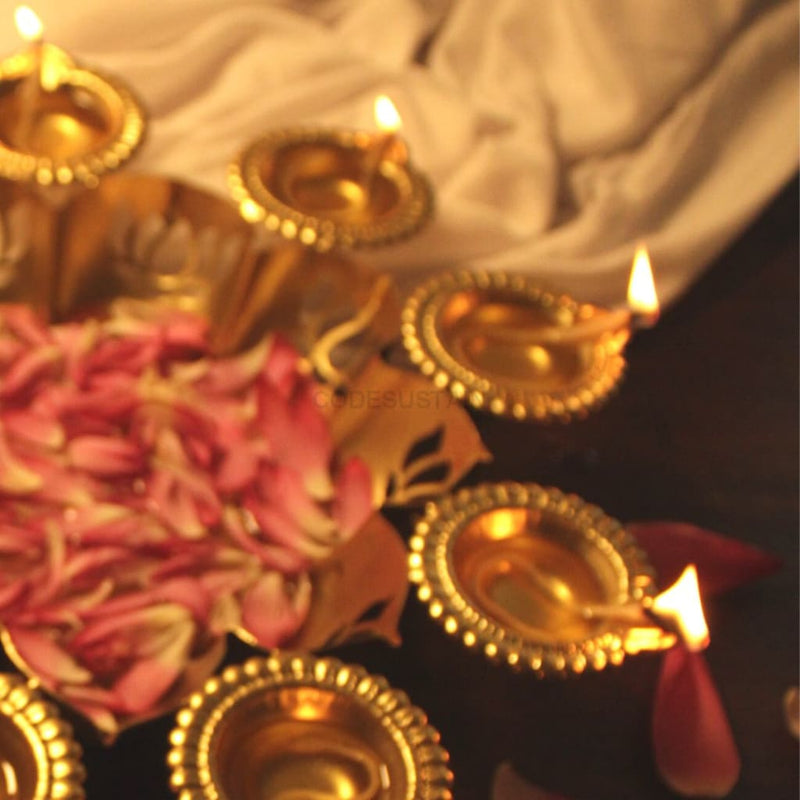 Lotus Urli With Tealight | Diya Holder