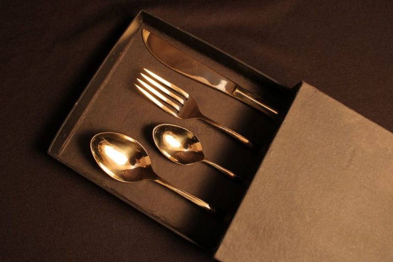 Ayās Vintage Brass Cutlery Set (4 pieces) - Codesustain